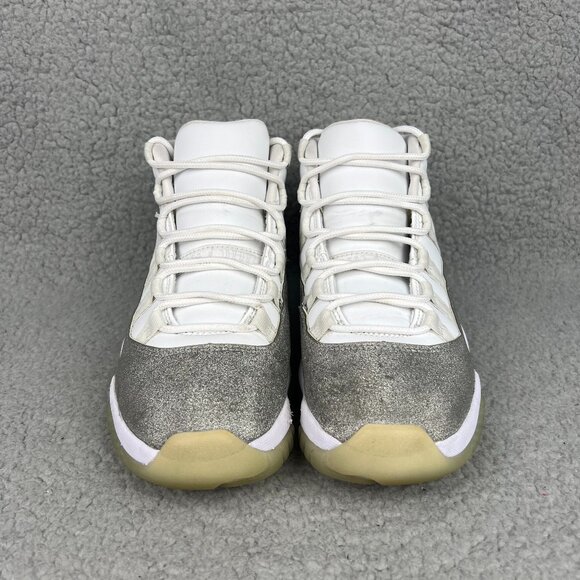 Jordan 11 Vast Grey Womens 8 Shoe Metallic Silver White Glitter Retro Mens 6.5 2 - Picture 4 of 11